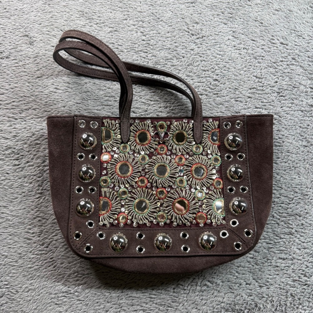 Valentino Garavani Nellcôte Mini Embroidered Mirror Tote Bag - Picture 2 of 13